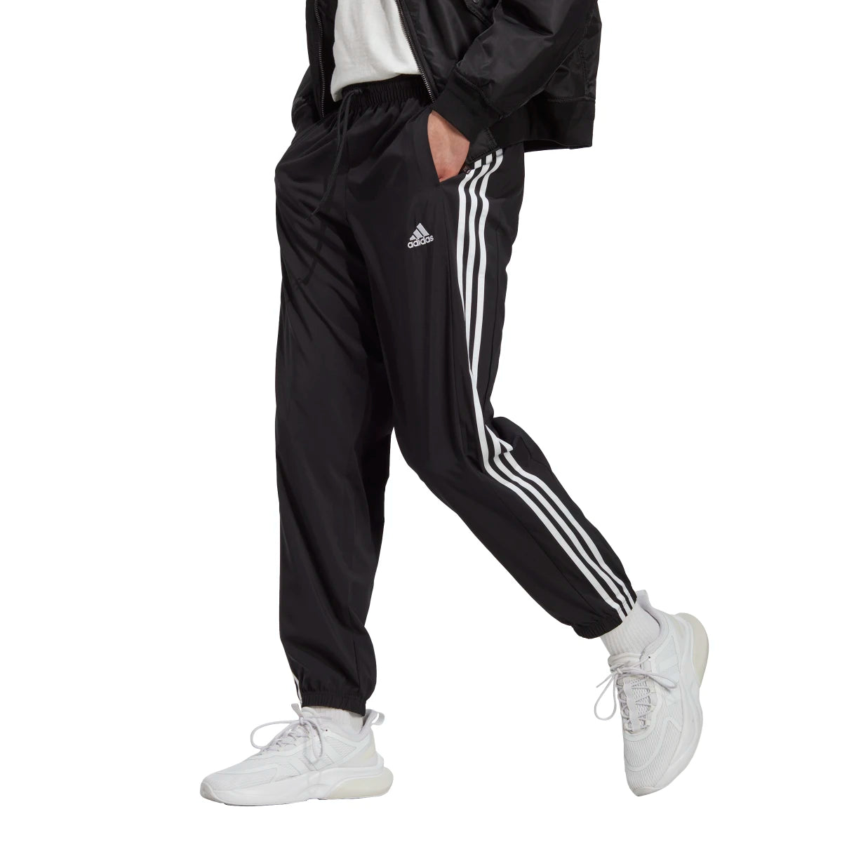 adidas Men's Aeroready Essentials Elasticated Cuff Woven 3-Stripes Pants-2