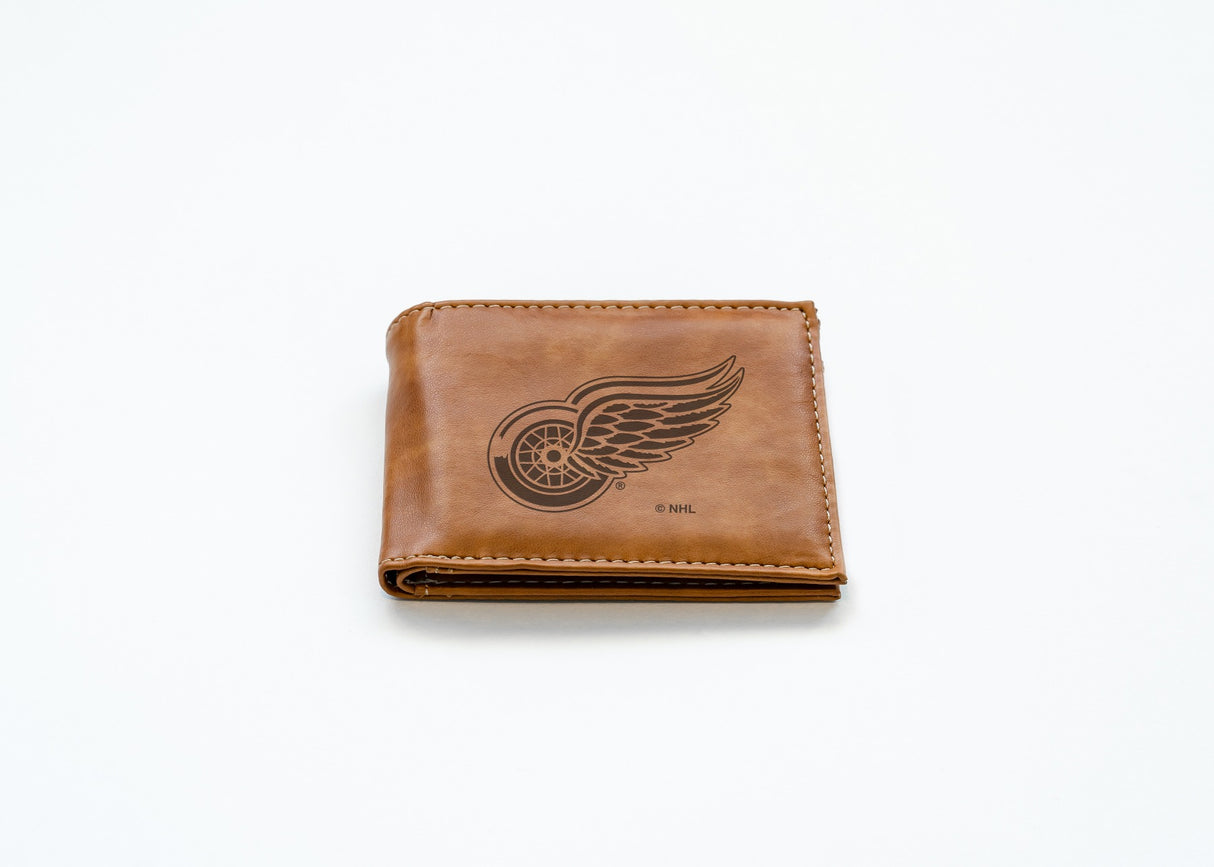 Rico Industries NHL  Detroit Red Wings  Laser Engraved Billfold Wallet-2