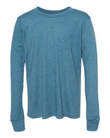 BELLA + CANVAS Youth Heather CVC Long Sleeve Tee Youth Apparel Shirts & Tops