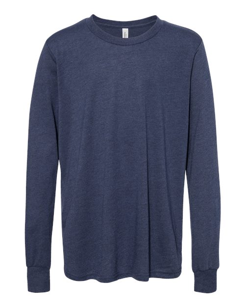 BELLA + CANVAS Youth Heather CVC Long Sleeve Tee Youth Apparel Shirts & Tops