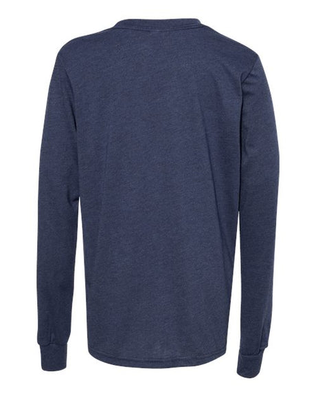 BELLA + CANVAS Youth Heather CVC Long Sleeve Tee Youth Apparel Shirts & Tops