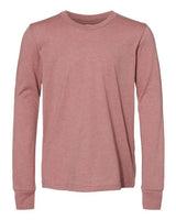 BELLA + CANVAS Youth Heather CVC Long Sleeve Tee Youth Apparel Shirts & Tops