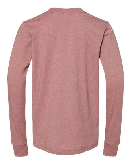 BELLA + CANVAS Youth Heather CVC Long Sleeve Tee Youth Apparel Shirts & Tops