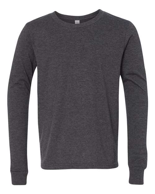 BELLA + CANVAS Youth Heather CVC Long Sleeve Tee Youth Apparel Shirts & Tops