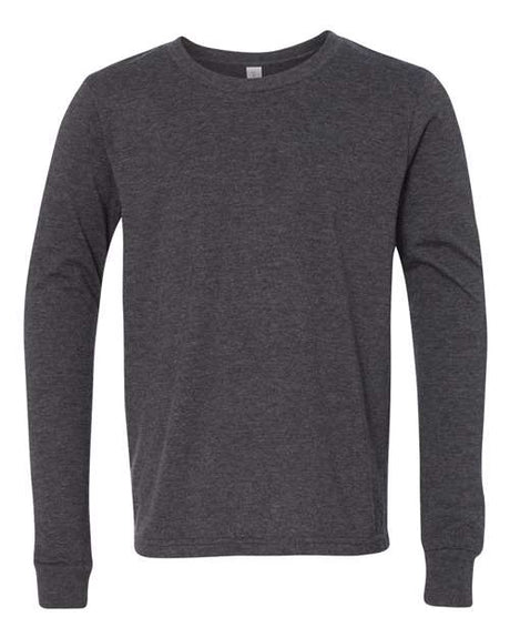 BELLA + CANVAS Youth Heather CVC Long Sleeve Tee Youth Apparel Shirts & Tops