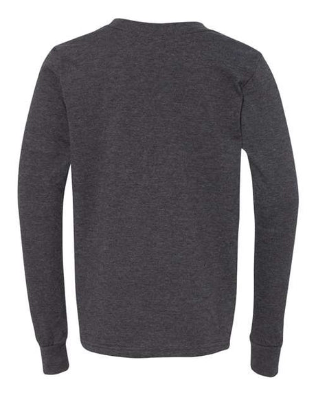 BELLA + CANVAS Youth Heather CVC Long Sleeve Tee Youth Apparel Shirts & Tops