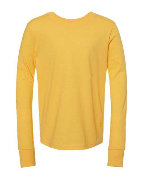 BELLA + CANVAS Youth Heather CVC Long Sleeve Tee Youth Apparel Shirts & Tops