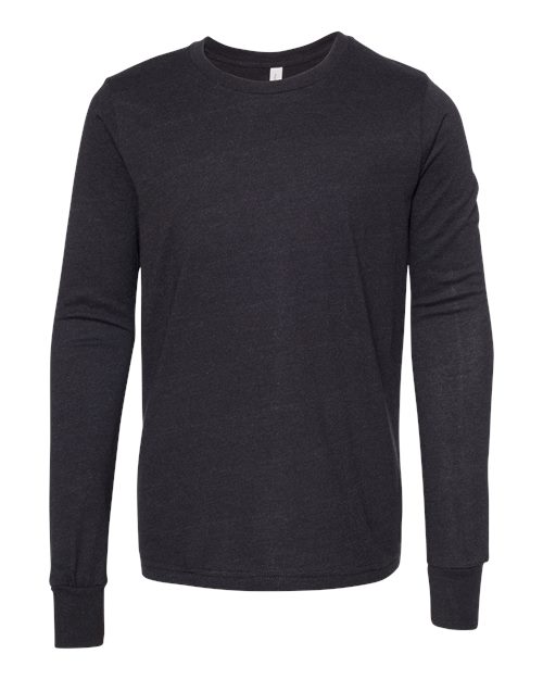 BELLA + CANVAS Youth Heather CVC Long Sleeve Tee Youth Apparel Shirts & Tops