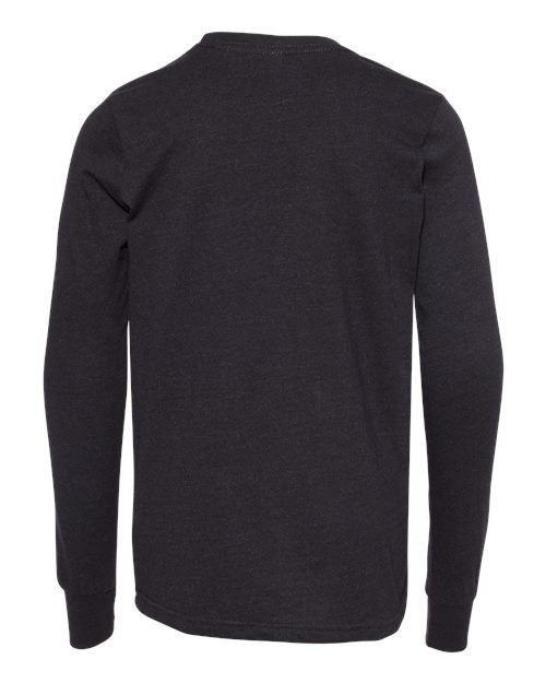 BELLA + CANVAS Youth Heather CVC Long Sleeve Tee Youth Apparel Shirts & Tops