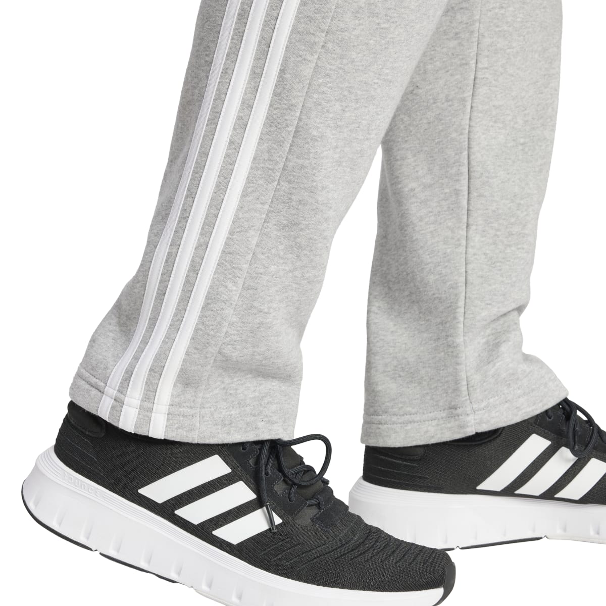 adidas Men's Essentials 3-Stripes Open Hem Fleece Joggers Tall Mens Apparel Pants & Sweatpants