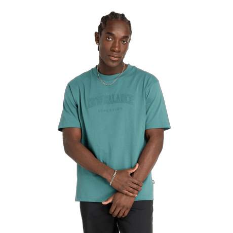 New Balance Men's Embossed Varsity Jersey T-Shirt Mens Apparel Shirts & Tops