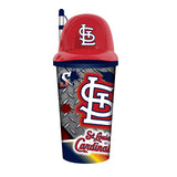 Mojo Licensing St. Louis Cardinals 32oz Plastic Helmet Cup with Straw Fan Gear MLB St. Louis Cardinals