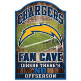 Wincraft Los Angeles Chargers Fan Cave Design Wood Sign 11x17 Fan Gear NFL Los Angeles Chargers
