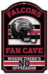 Wincraft Atlanta Falcons Fan Cave Design Wood Sign 11"x17" Fan Gear NFL Atlanta Falcons