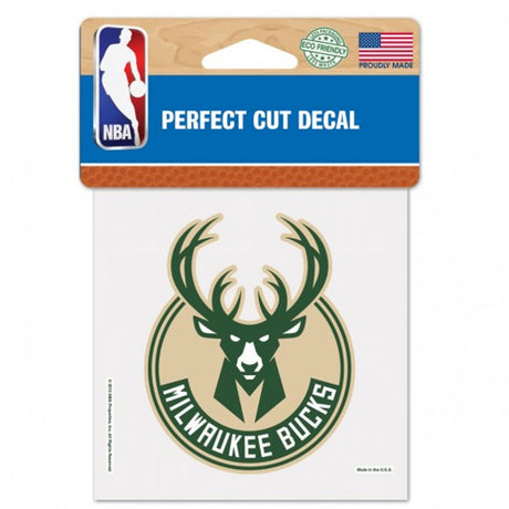Wincraft Milwaukee Bucks Color Perfect Cut Decal 4x4 Fan Gear NBA Milwaukee Bucks