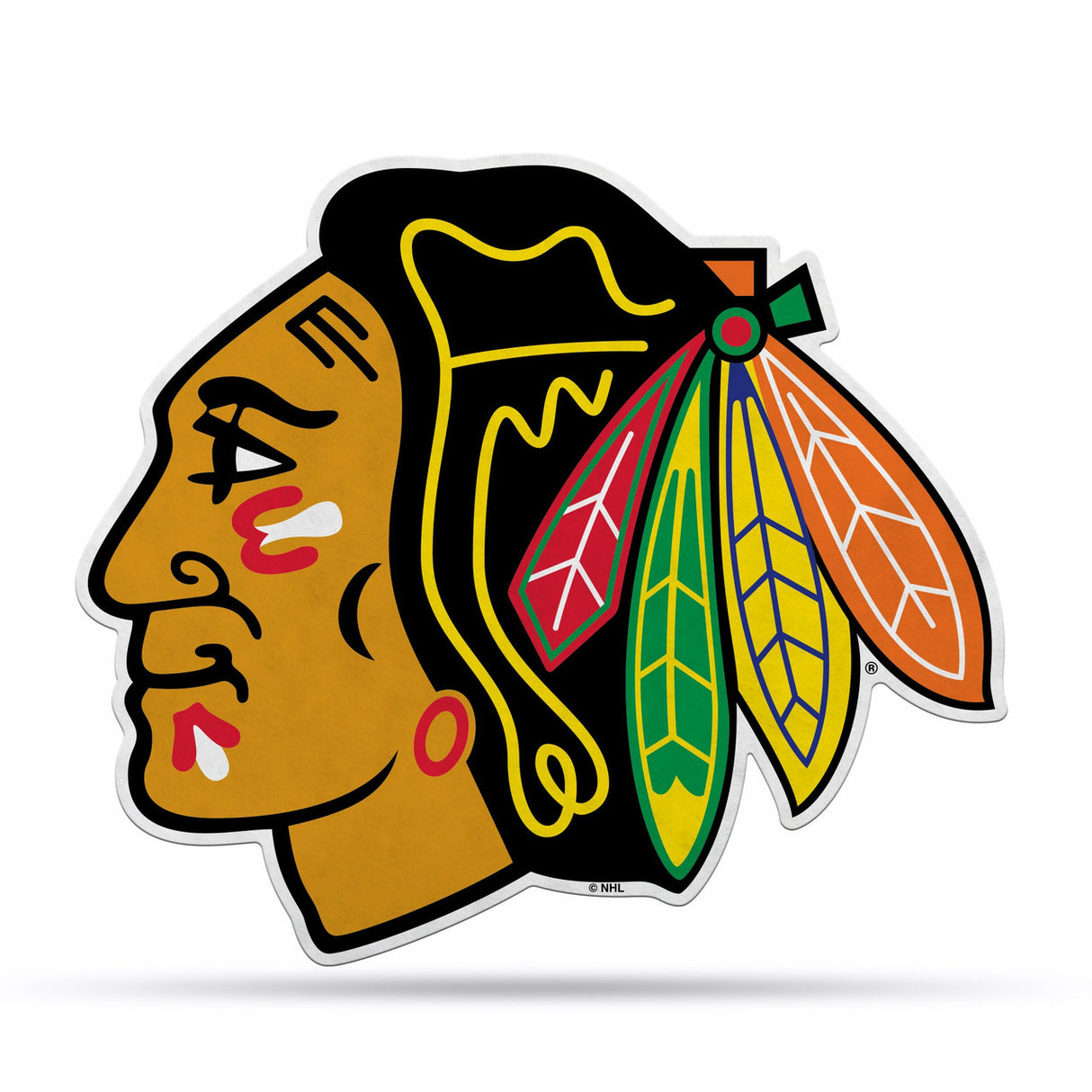 Rico Industries Chicago Blackhawks Pennant Shape Cut Logo Design Fan Gear NHL Chicago Blackhawks
