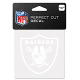 Wincraft Las Vegas Raiders White Perfect Cut Decal 4x4 Fan Gear NFL Las Vegas Raiders