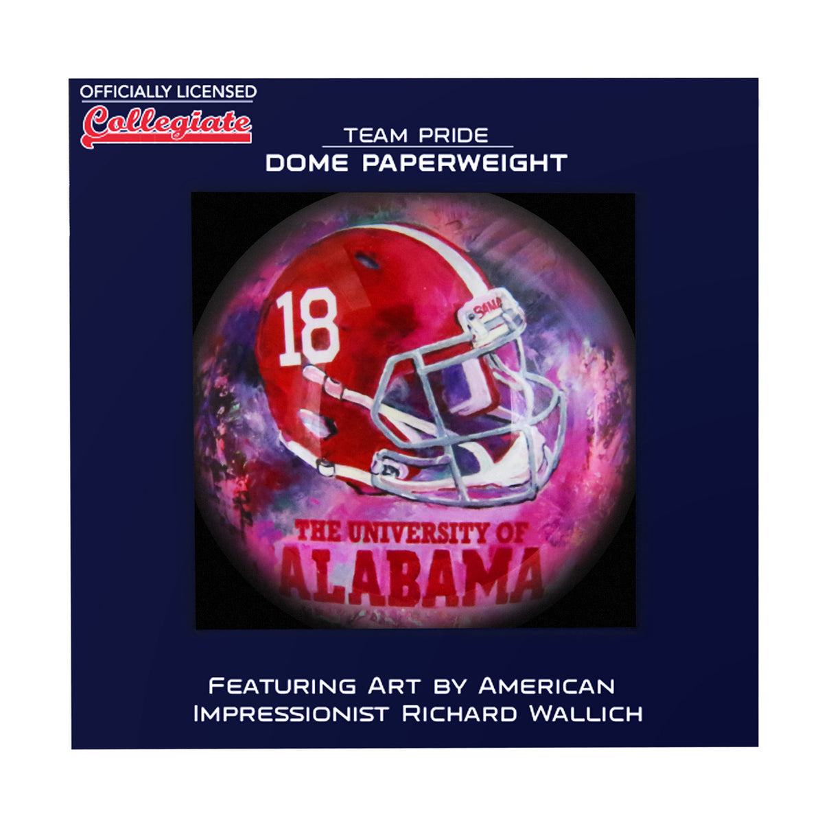 Sporticulture Alabama Crimson Tide Domed Paperweight Fan Gear NCAA Alabama Crimson Tide