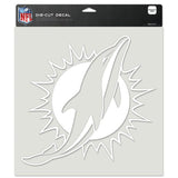 Wincraft Miami Dolphins White Die Cut Decal 8x8 Fan Gear NFL Miami Dolphins