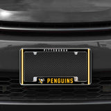 Rico Industries NHL  Pittsburgh Penguins Classic 12" x 6" Chrome License Plate Frame-1