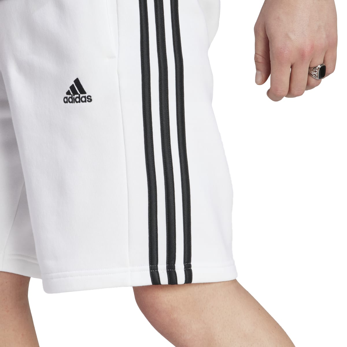 adidas Men's 3-Stripes Fleece Shorts Tall Mens Apparel Shorts