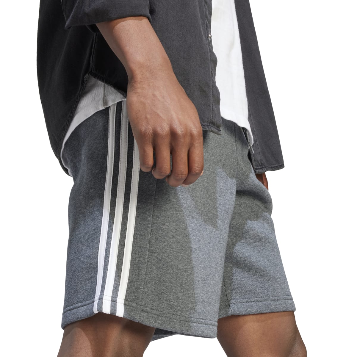 adidas Men's 3-Stripes Fleece Shorts Tall Mens Apparel Shorts