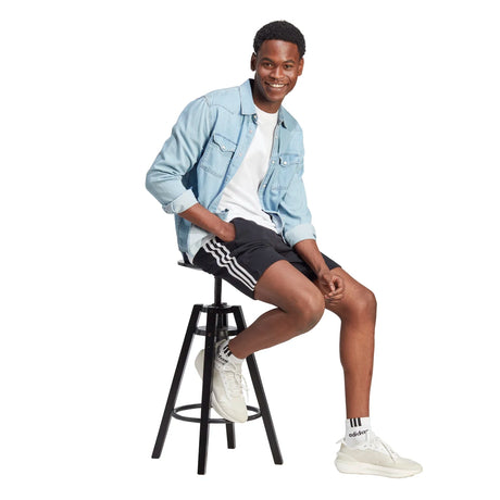 adidas Men's 3-Stripes Fleece Shorts Tall Mens Apparel Shorts