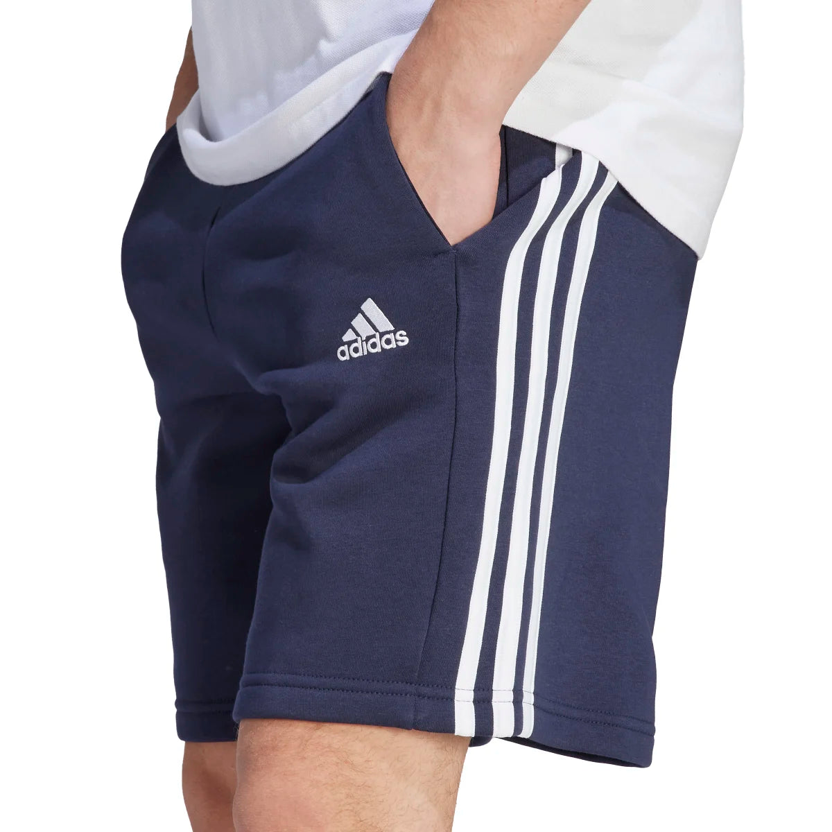 adidas Men's 3-Stripes Fleece Shorts Tall Mens Apparel Shorts