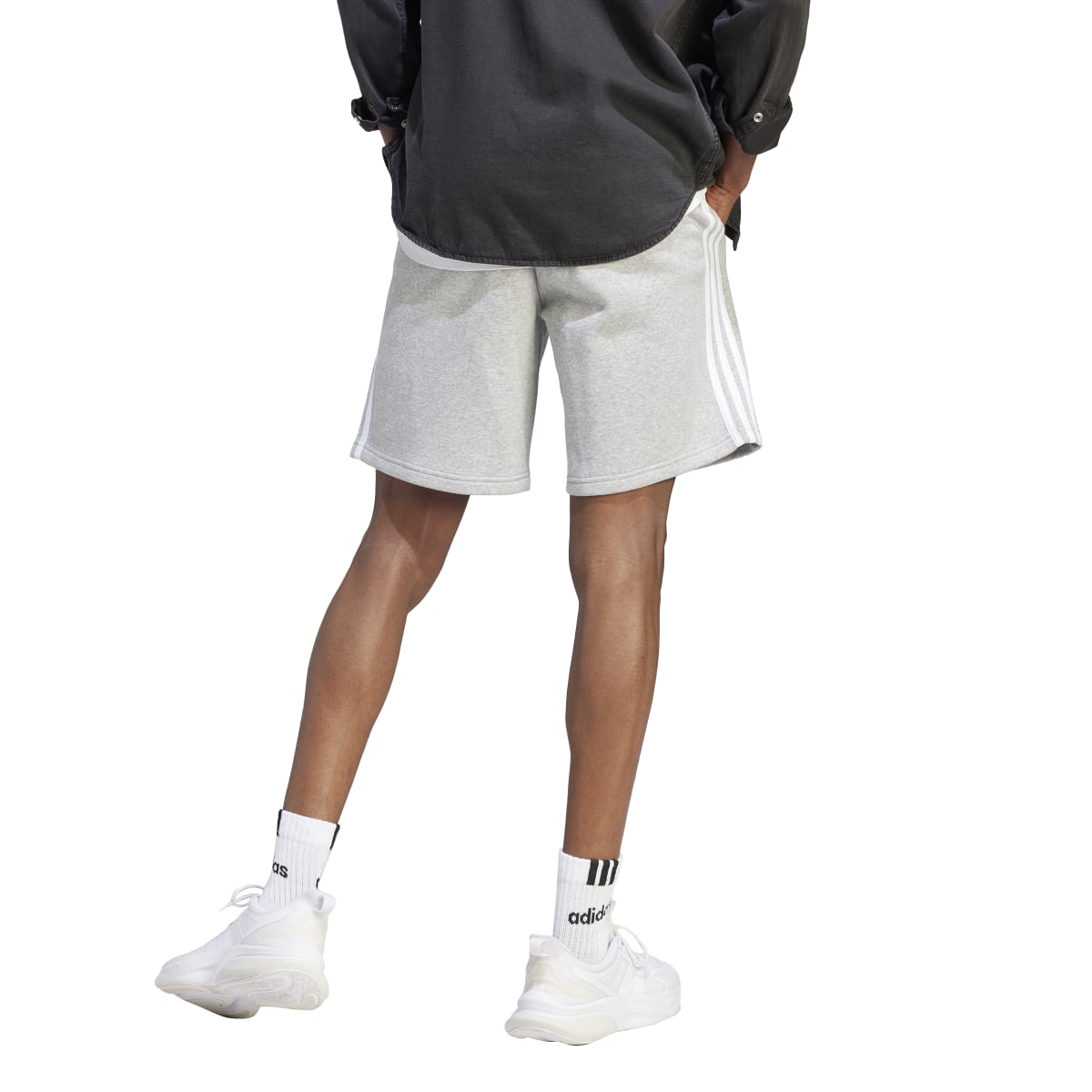 adidas Men's 3-Stripes Fleece Shorts Tall Mens Apparel Shorts
