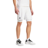 adidas Men's Tennis Pro AEROREADY Shorts and Inner Shorts Set Tennis & Racquet Apparel All