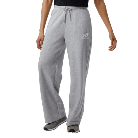 New Balance Women's Essentials Stacked Logo French Terry Wide Legged Sweatpant Womens Apparel Pants & Sweatpants