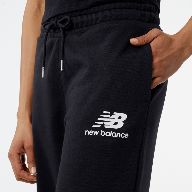 New Balance Women's Essentials Stacked Logo French Terry Wide Legged Sweatpant Womens Apparel Pants & Sweatpants