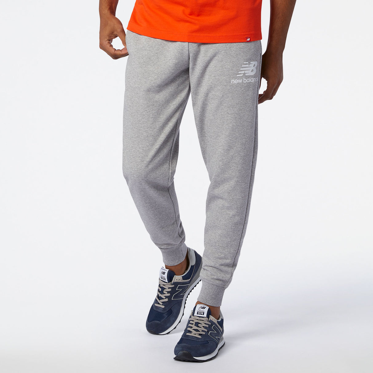 New Balance Men's Essentials Stacked Logo Sweatpants