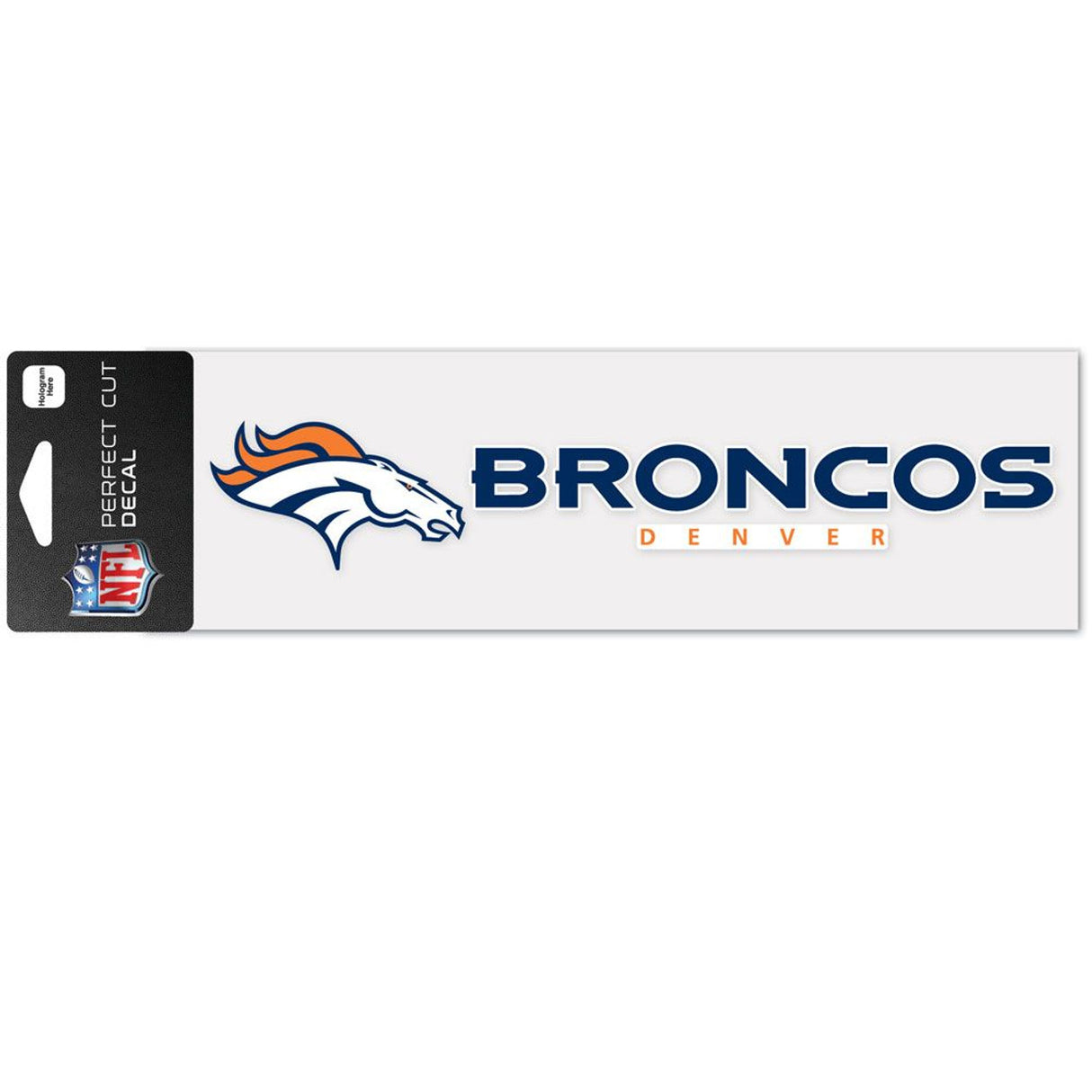 Wincraft Denver Broncos Color Wordmark Perfect Cut Decal 3x10 Fan Gear NFL Denver Broncos