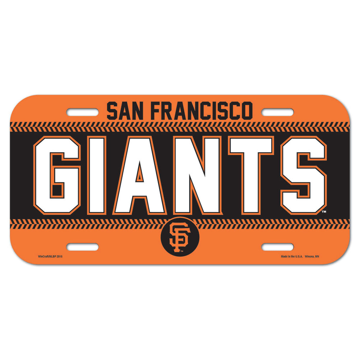 Wincraft San Francisco Giants Plastic License Plate Fan Gear MLB San Francisco Giants