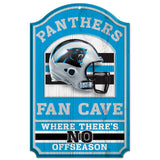 Wincraft Carolina Panthers Fan Cave Design Wood Sign 11"x17" Fan Gear NFL Carolina Panthers