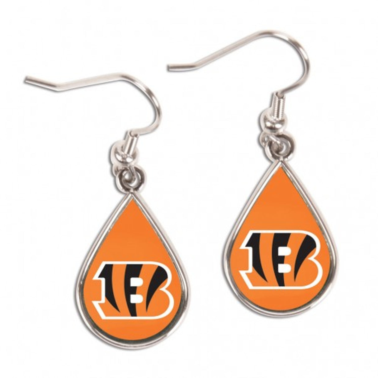 Wincraft Cincinnati Bengals Tear Drop Style Earrings - Special Order Fan Gear NFL Cincinnati Bengals
