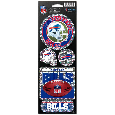 Wincraft Buffalo Bills Prismatic Style Die Cut Decal 4x11 Fan Gear NFL Buffalo Bills