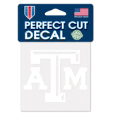 Wincraft Texas A&M Aggies White Perfect Cut Decal 4x4 Fan Gear NCAA Texas A&M Aggies
