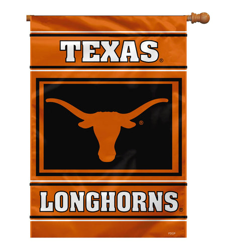 Fremont Die Texas Longhorns 2 Sided House Flag Style Banner 28x40 Fan Gear NCAA Texas Longhorns