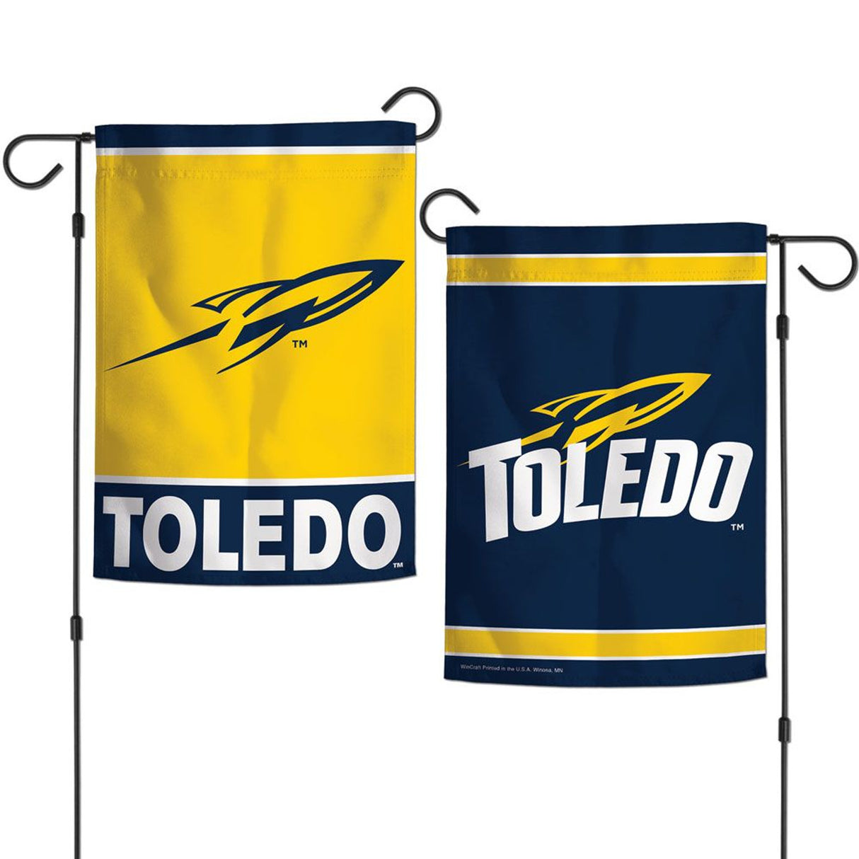 Wincraft Toledo Rockets 2 Sided Garden Style Flag 12x18 Fan Gear NCAA Toledo Rockets