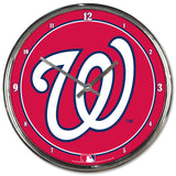 Wincraft Washington Nationals Chrome Round Wall Clock Fan Gear MLB Washington Nationals