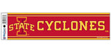 Wincraft Iowa State Cyclones Bumper Sticker - Special Order Fan Gear NCAA Iowa State Cyclones