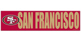 Wincraft San Francisco 49ers Bumper Sticker Decal Fan Gear NFL San Francisco 49ers