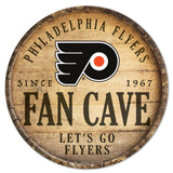 Wincraft Philadelphia Flyers 14 Inch Round Barrel Top Design Wood Sign - Special Order Fan Gear NHL Philadelphia Flyers