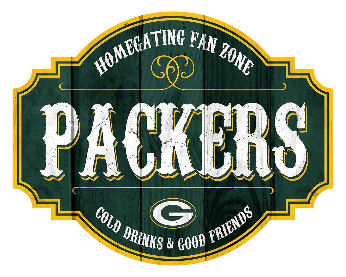 Fan Creations Green Bay Packers 12 Inch Homegating Tavern Wood Sign Fan Gear NFL Green Bay Packers