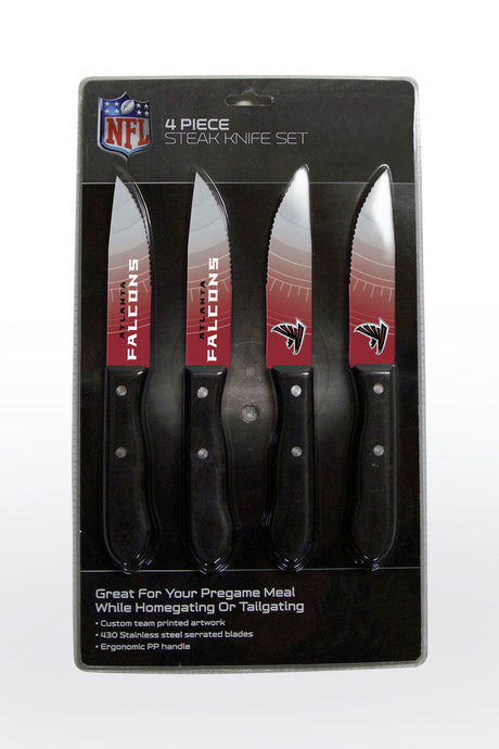 The Sports Vault Atlanta Falcons 4 Pack Steak Knife Set Fan Gear NFL Atlanta Falcons