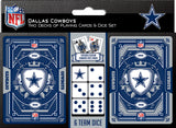 Masterpieces Puzzle Company Dallas Cowboys Playing Cards and Dice Set Fan Gear NFL Dallas Cowboys