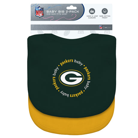 Masterpieces Puzzle Company Green Bay Packers 2 Pack Baby Bib Fan Gear NFL Green Bay Packers