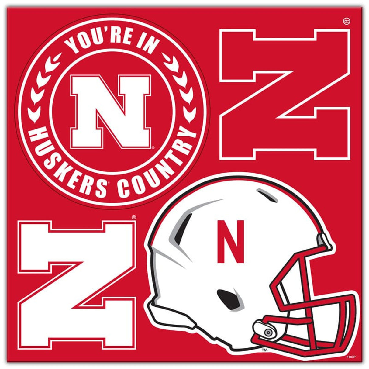 Fremont Die Nebraska Cornhuskers 4 Piece Magnet Kit Fan Gear NCAA Nebraska Cornhuskers